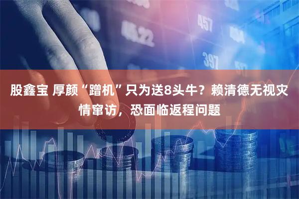 股鑫宝 厚颜“蹭机”只为送8头牛？赖清德无视灾情窜访，恐面临返程问题